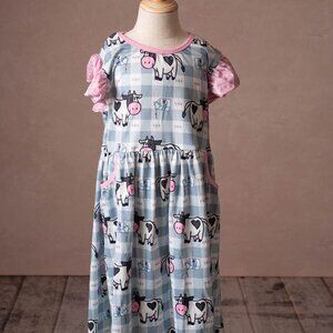 GLK Boutique Dairy Cow Dress, size 8-9